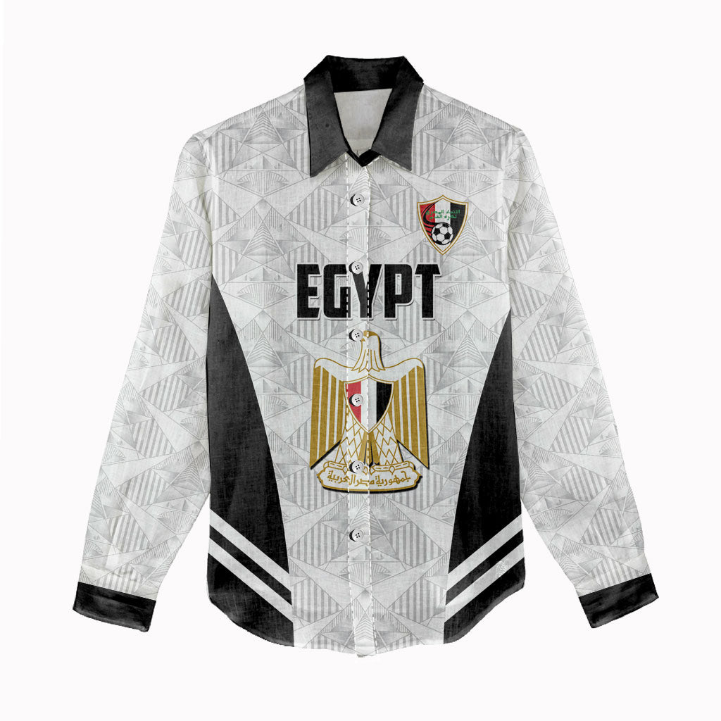 Custom Egypt Football Women Casual Shirt 2026 Glory Run White Edition