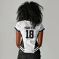 Custom Egypt Football Women V-Neck T-Shirt 2026 Glory Run White Edition