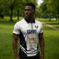 Custom Egypt Football Zipper Polo Shirt 2026 Glory Run White Edition