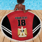Custom Egypt Football Beach Blanket 2026 Glory Run Red Edition