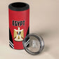 Custom Egypt Football 4 in 1 Can Cooler Tumbler 2026 Glory Run Red Edition