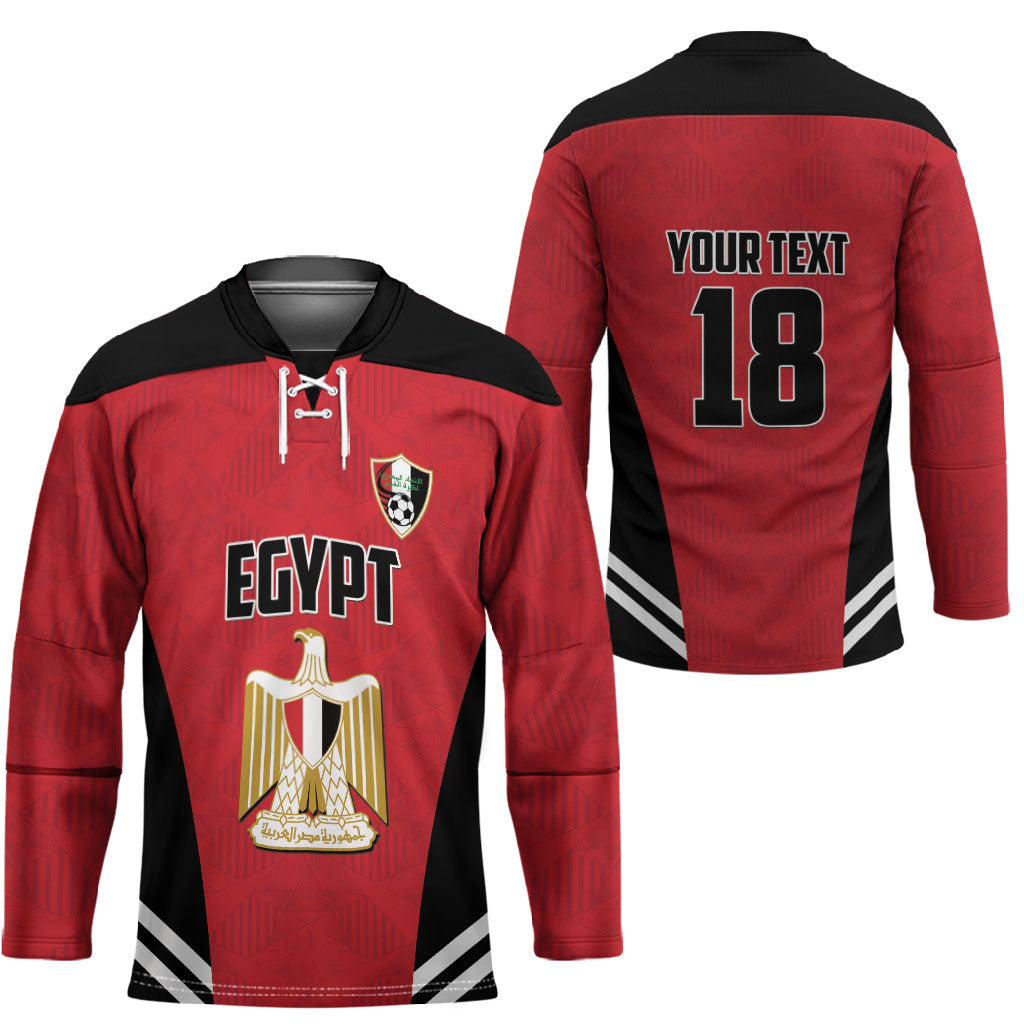 Custom Egypt Football Hockey Jersey 2026 Glory Run Red Edition