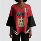 Custom Egypt Football Kimono Sleeve Blouse 2026 Glory Run Red Edition