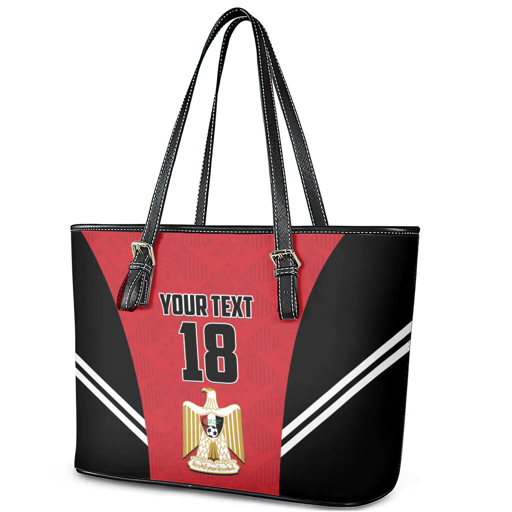 Custom Egypt Football Leather Tote Bag 2026 Glory Run Red Edition