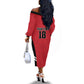 Custom Egypt Football Off The Shoulder Long Sleeve Dress 2026 Glory Run Red Edition