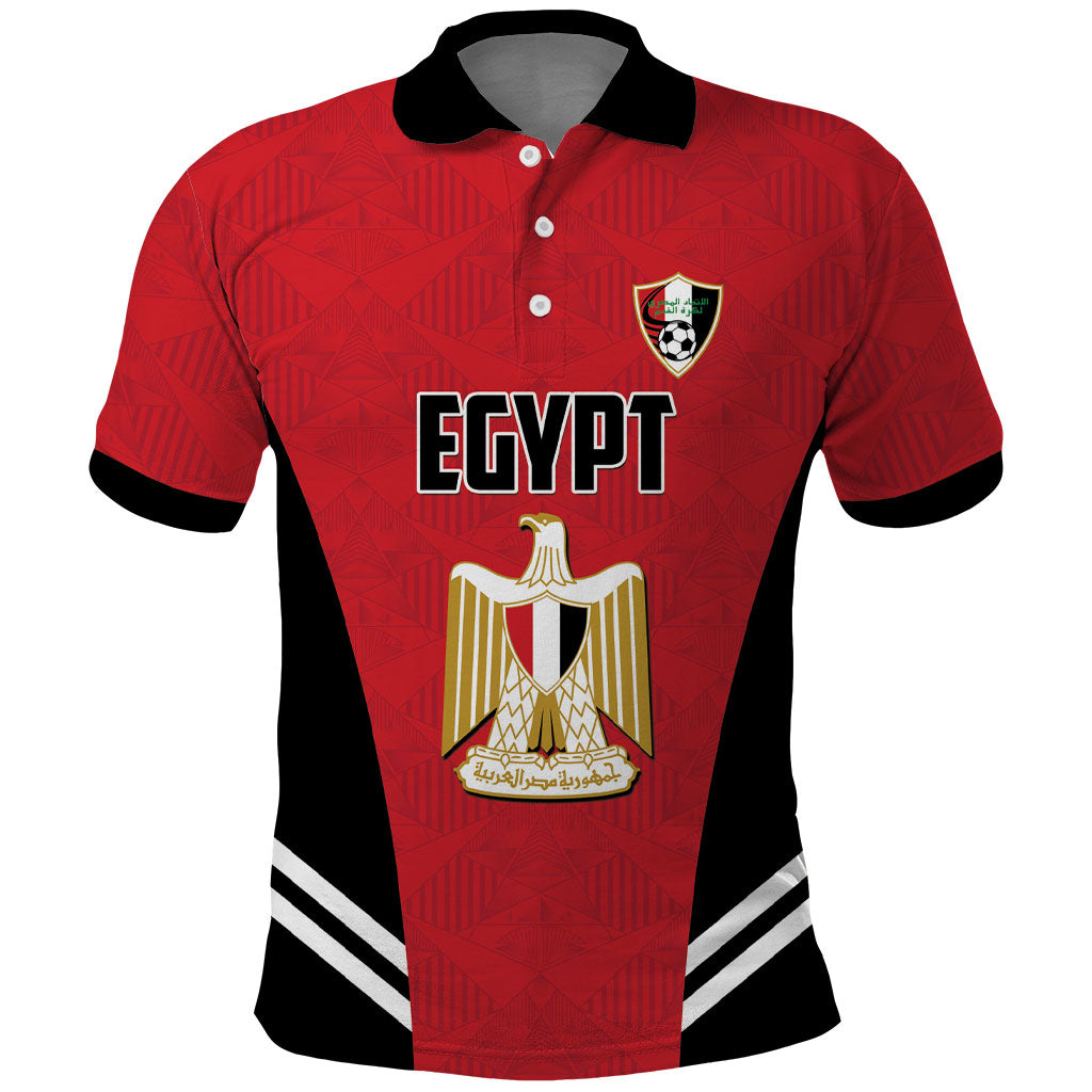 Custom Egypt Football Polo Shirt 2026 Glory Run Red Edition