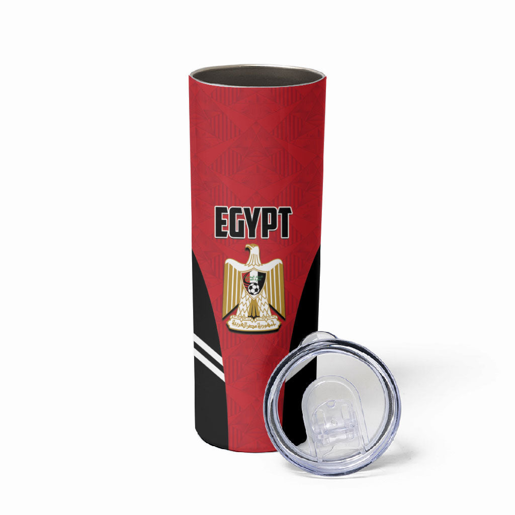 Custom Egypt Football Skinny Tumbler 2026 Glory Run Red Edition