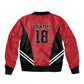 Custom Egypt Football Sleeve Zip Bomber Jacket 2026 Glory Run Red Edition