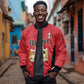 Custom Egypt Football Sleeve Zip Bomber Jacket 2026 Glory Run Red Edition