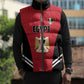 Custom Egypt Football Sleeveless Puffer Jacket 2026 Glory Run Red Edition
