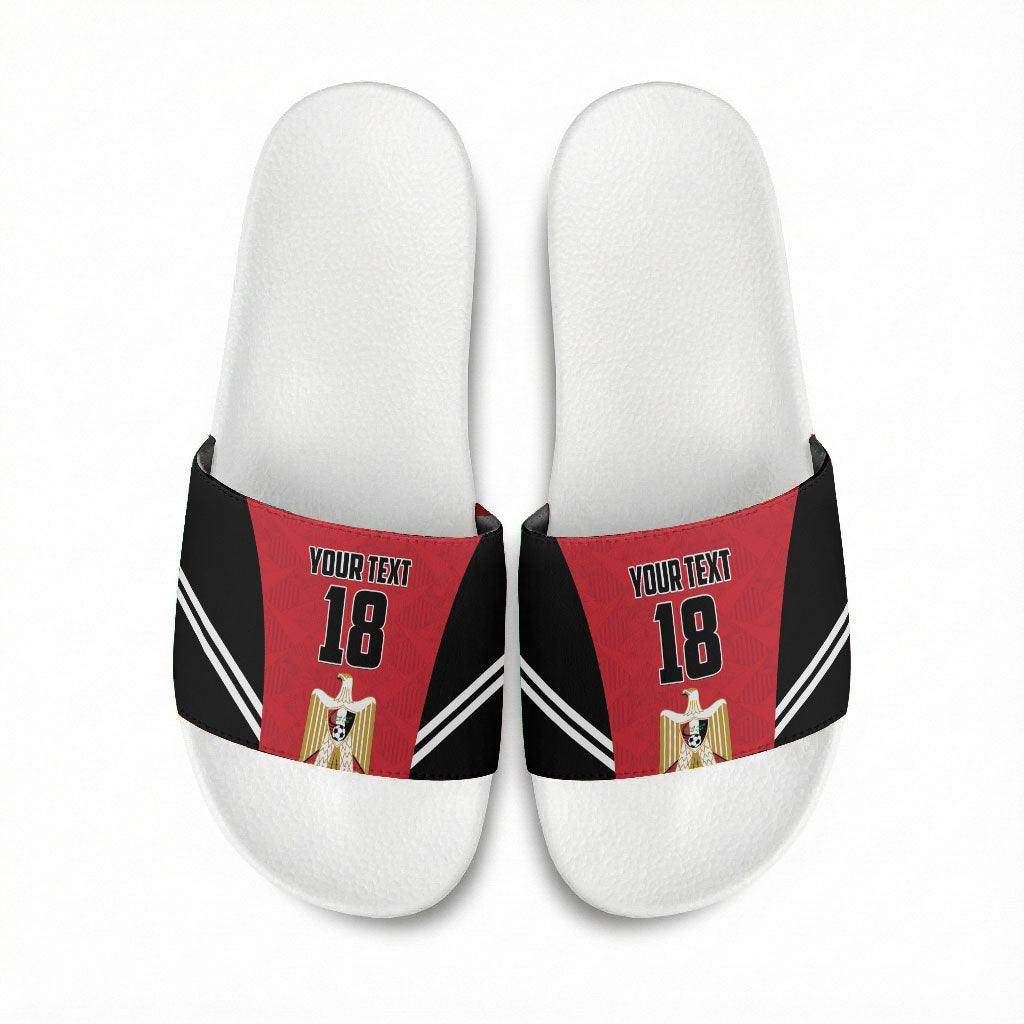 Custom Egypt Football Slide Sandals 2026 Glory Run Red Edition