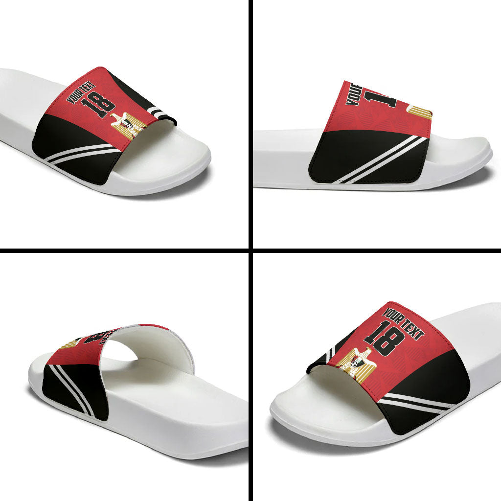 Custom Egypt Football Slide Sandals 2026 Glory Run Red Edition