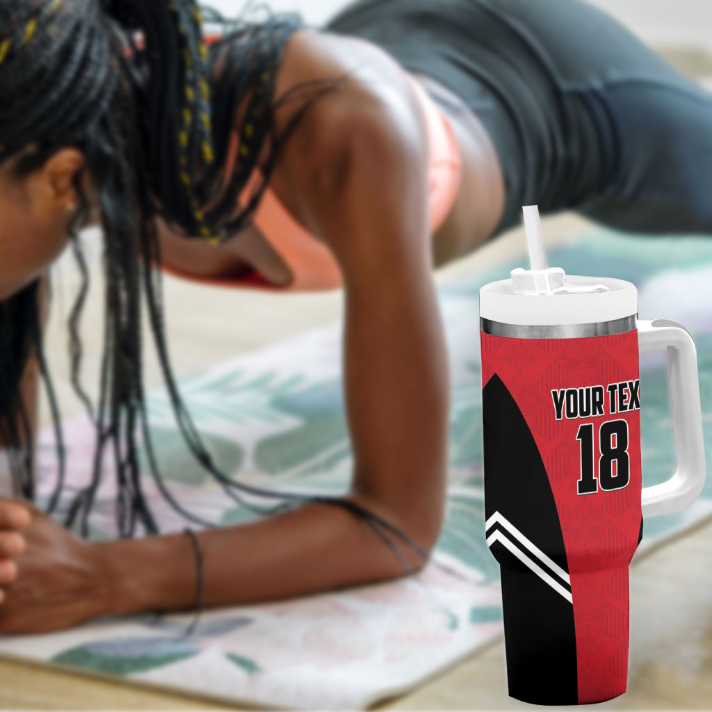 Custom Egypt Football Tumbler With Handle 2026 Glory Run Red Edition