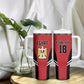 Custom Egypt Football Tumbler With Handle 2026 Glory Run Red Edition