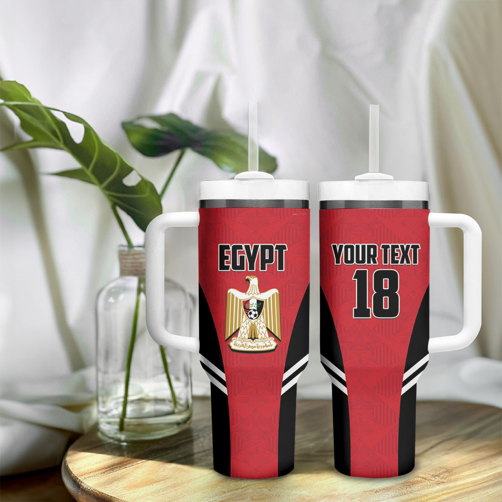 Custom Egypt Football Tumbler With Handle 2026 Glory Run Red Edition