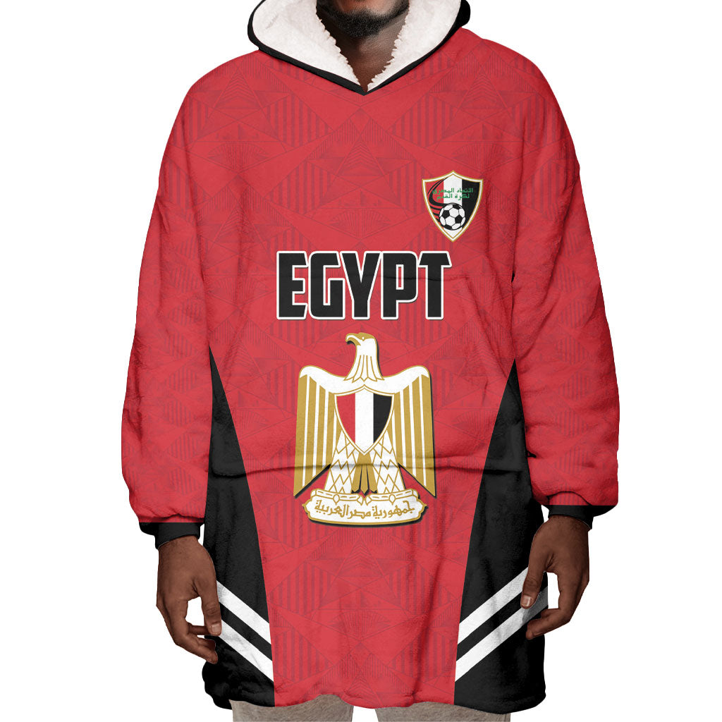 Custom Egypt Football Wearable Blanket Hoodie 2026 Glory Run Red Edition