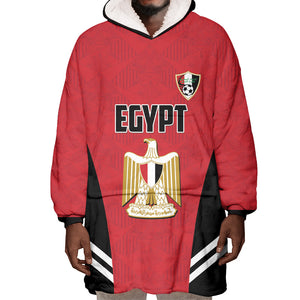 Custom Egypt Football Wearable Blanket Hoodie 2026 Glory Run Red Edition