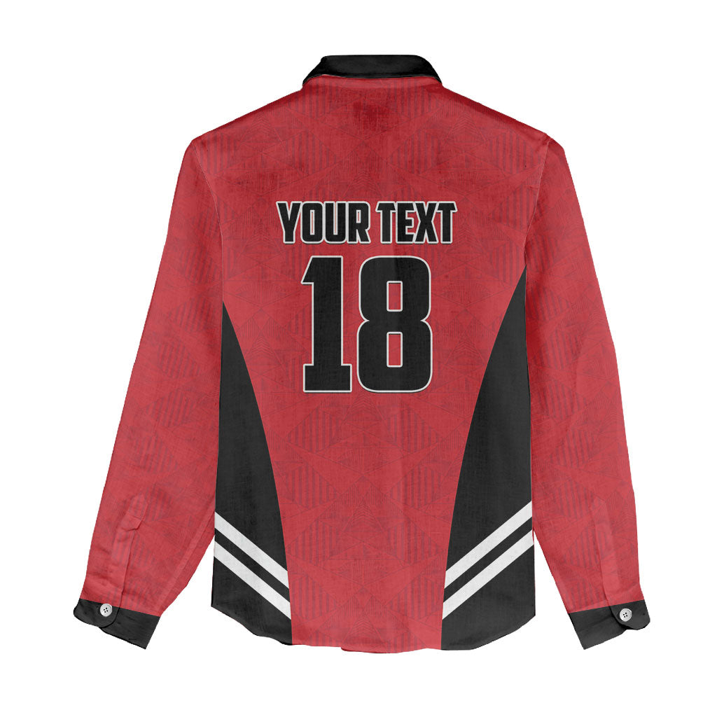 Custom Egypt Football Women Casual Shirt 2026 Glory Run Red Edition