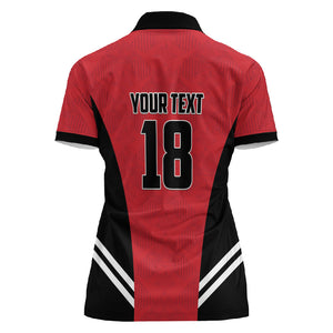 Custom Egypt Football Women Polo Shirt 2026 Glory Run Red Edition