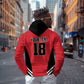 Custom Egypt Football Zip Hoodie 2026 Glory Run Red Edition