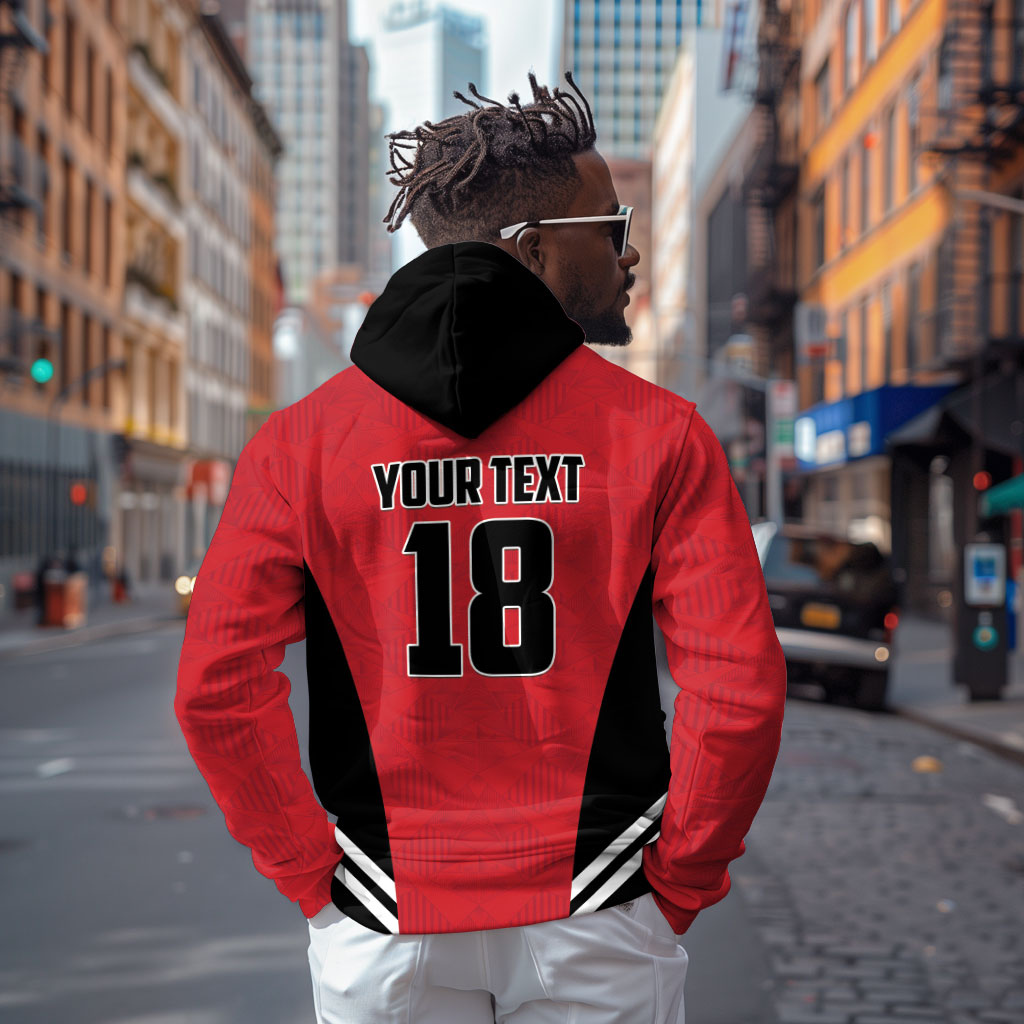Custom Egypt Football Zip Hoodie 2026 Glory Run Red Edition