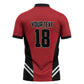 Custom Egypt Football Zipper Polo Shirt 2026 Glory Run Red Edition
