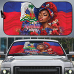 Haitian Princess Auto Sun Shade Cultural Pride Floral Art