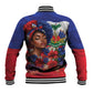 Haitian Princess Baseball Jacket Cultural Pride Floral Art