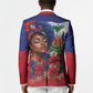 Haitian Princess Blazer Cultural Pride Floral Art