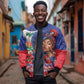 Haitian Princess Bomber Jacket Cultural Pride Floral Art