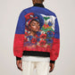 Haitian Princess Bomber Jacket Cultural Pride Floral Art