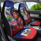 Haitian Princess Car Seat Cover Cultural Pride Floral Art