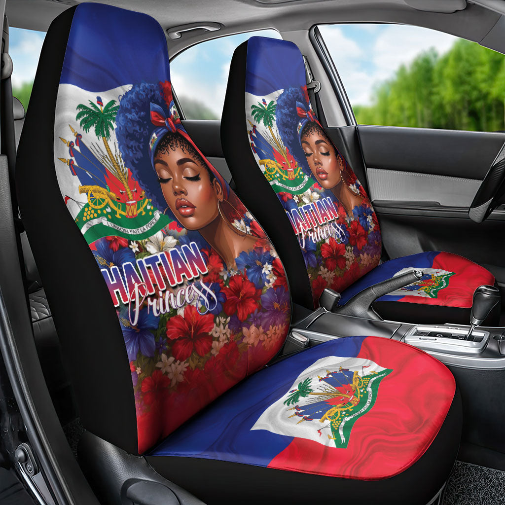 Haitian Princess Car Seat Cover Cultural Pride Floral Art