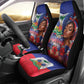 Haitian Princess Car Seat Cover Cultural Pride Floral Art