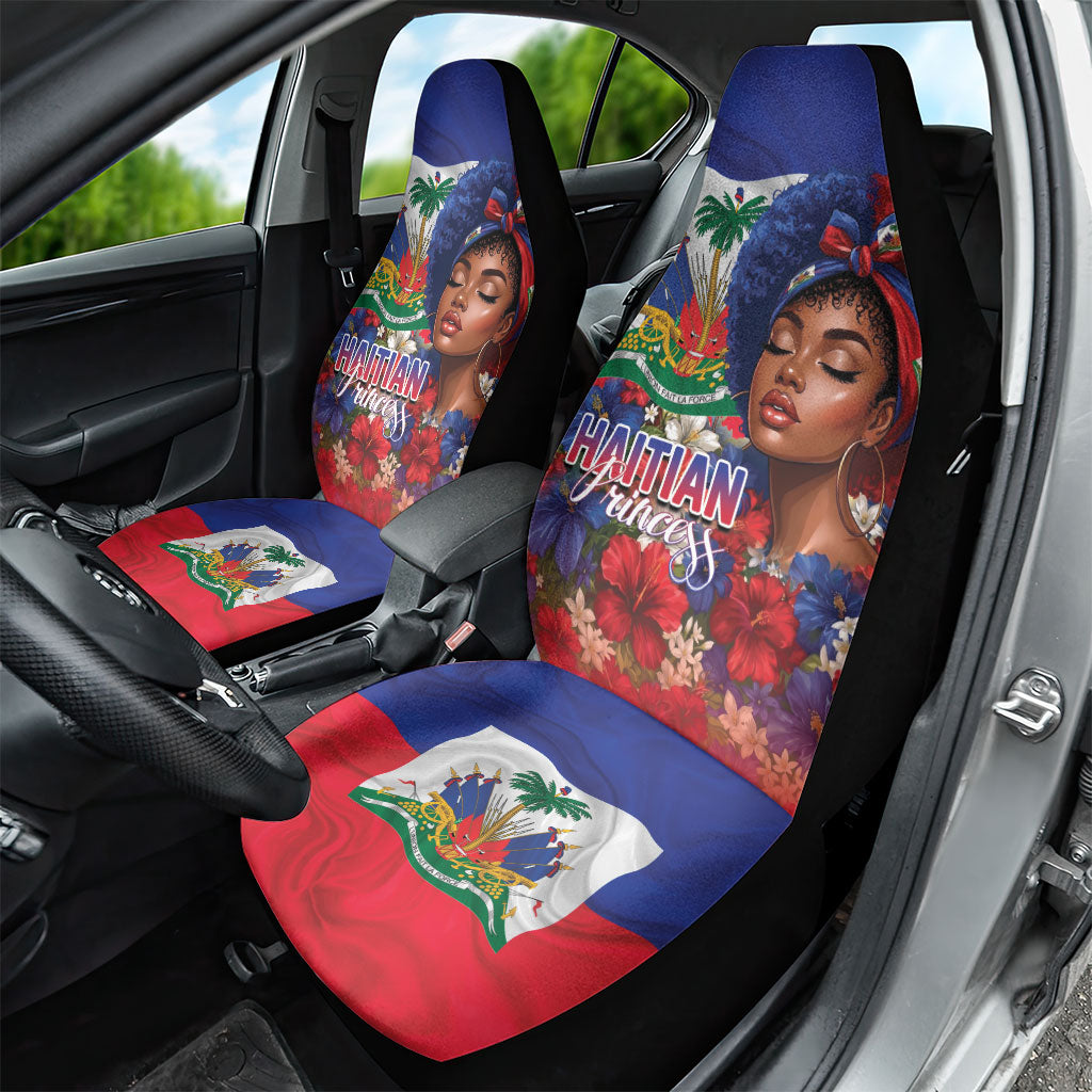 Haitian Princess Car Seat Cover Cultural Pride Floral Art