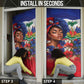 Haitian Princess Door Cover Cultural Pride Floral Art
