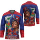 Haitian Princess Hockey Jersey Cultural Pride Floral Art