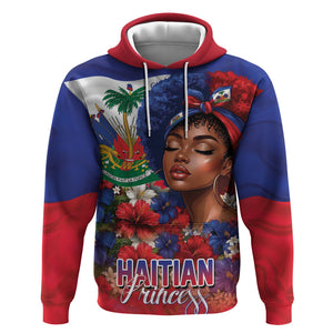 Haitian Princess Hoodie Cultural Pride Floral Art