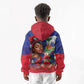 Haitian Princess Kid Hoodie Cultural Pride Floral Art
