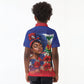 Haitian Princess Kid Polo Shirt Cultural Pride Floral Art