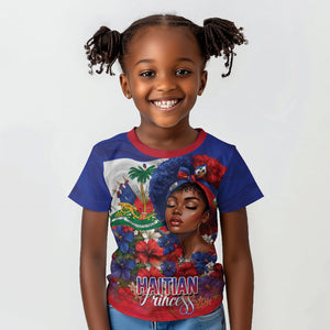 Haitian Princess Kid T shirt Cultural Pride Floral Art
