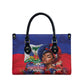 Haitian Princess Leather Bag Cultural Pride Floral Art