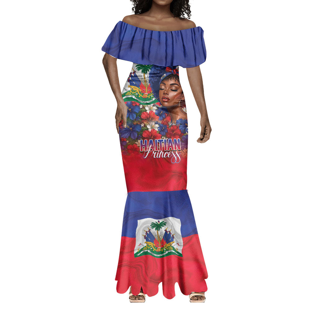 Haitian Princess Mermaid Dress Cultural Pride Floral Art