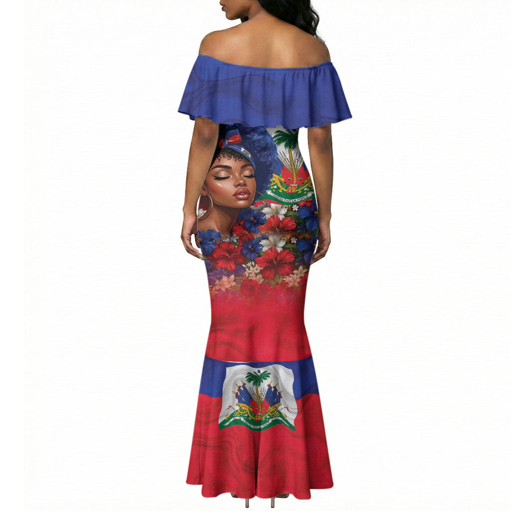 Haitian Princess Mermaid Dress Cultural Pride Floral Art