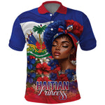 Haitian Princess Polo Shirt Cultural Pride Floral Art