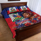 Haitian Princess Quilt Bed Set Cultural Pride Floral Art