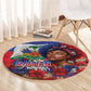 Haitian Princess Round Carpet Cultural Pride Floral Art