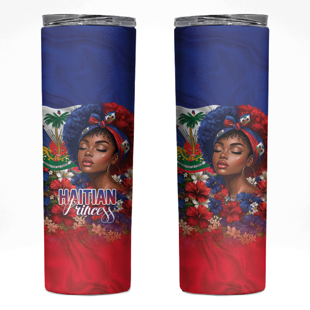 Haitian Princess Skinny Tumbler Cultural Pride Floral Art