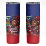 Haitian Princess Skinny Tumbler Cultural Pride Floral Art