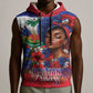 Haitian Princess Sleeveless Hoodie Cultural Pride Floral Art